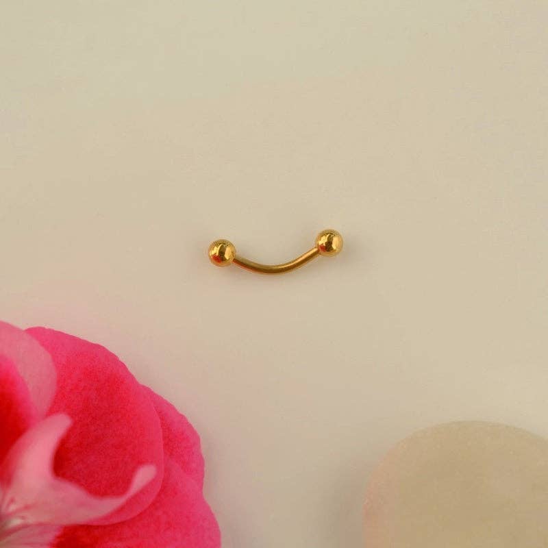 StockJWL - Wholesale Single Earring - Eyebrow Bar Piercing Curved Barbell Vertical Labret Piercing Rook Daith Cartilage Helix Tragus 6mm 8mm 10mm 12mm4