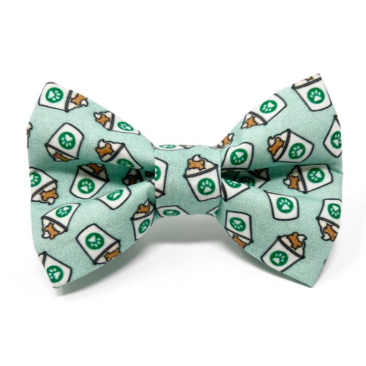 Mint Puppuccino Pet Bow Tie for Pup Cup Addicts for wholesale by Winnie and the Hound