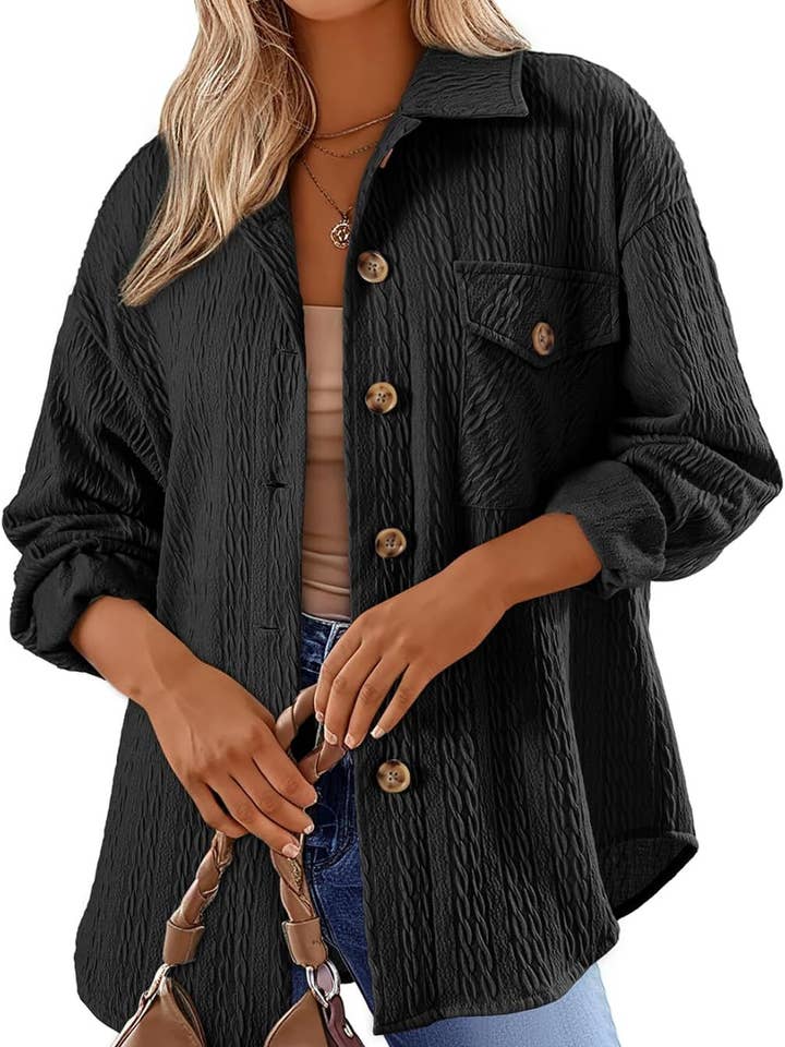 safistyle - Wholesale Button Down Shirt - Women's - Versatile Lapel Long-Sleeve Shirt Top for Women9