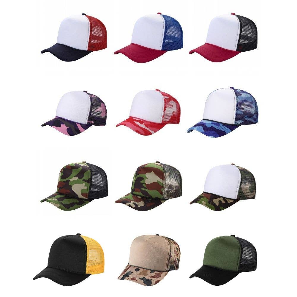 DOBBI - Wholesale Trucker Hat - Unisex - Sponge Trucker Mesh Cap64