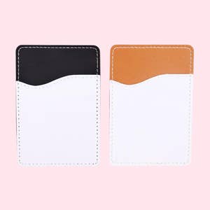 Sublimation Blanks PU Leather Card Holder for Sublimation Printing Black