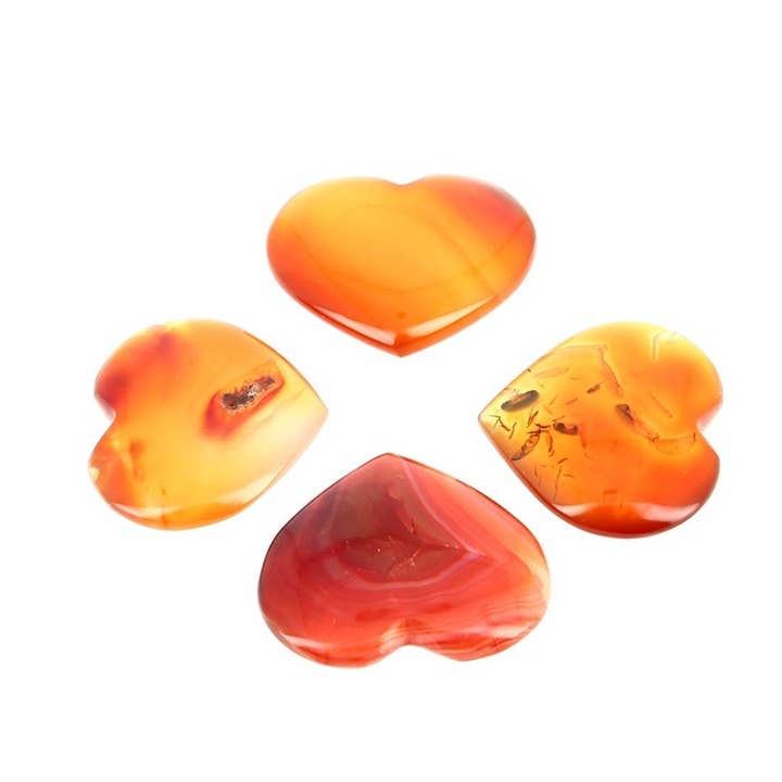 EXTRA Carneool hart van 3,5 tot 4 cm voor wholesale door Artisans de Madagascar