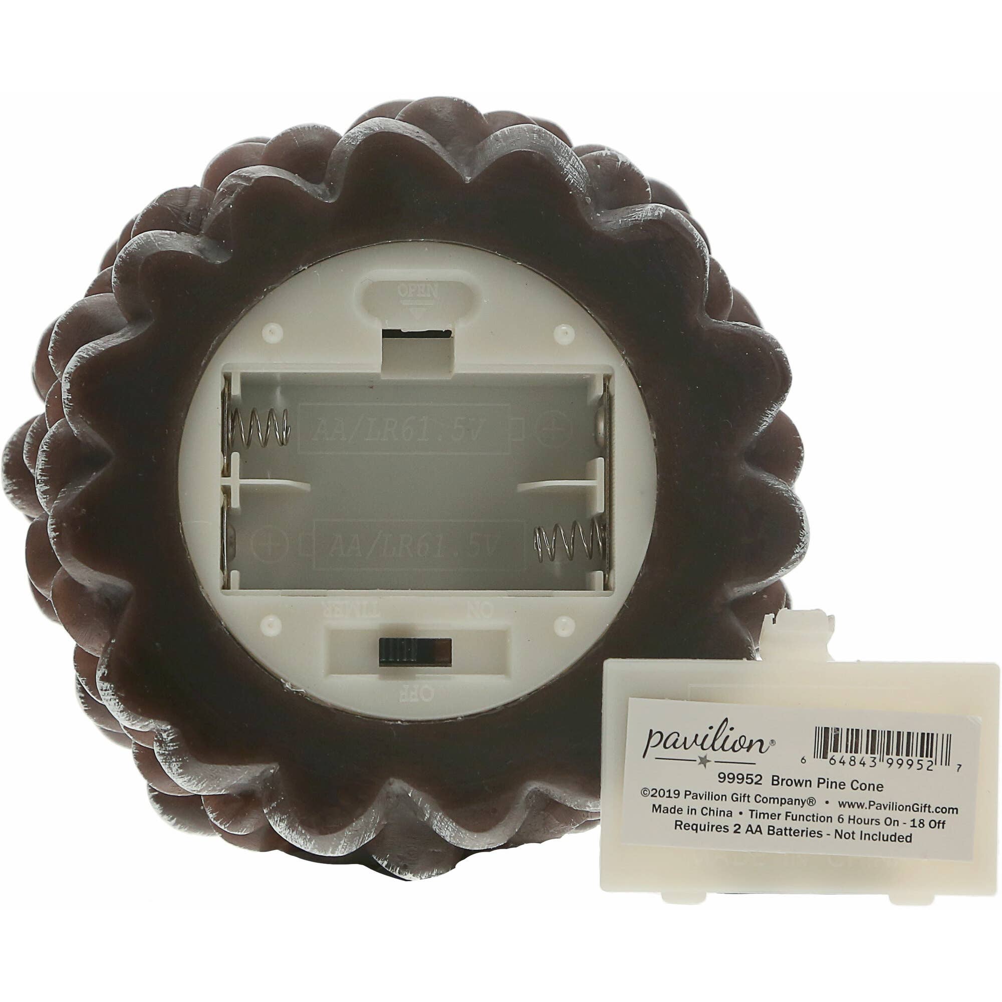 Pavilion - Vente Bougie sans flamme - Bougie LED en forme de pomme de pin de 13 cm avec flamme réaliste8