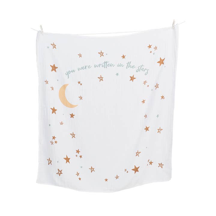 Lulujo Baby – wholesale Swaddle – Baby – Baby’s 1st Year Swaddle & Milestone Card Gift Set - Stars2