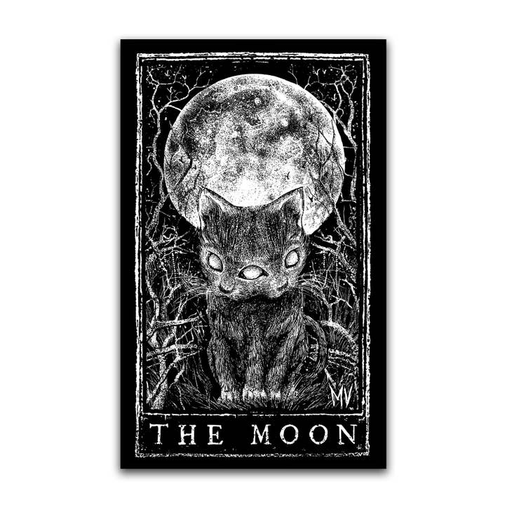 The Moon 11x17 Tarot Card Poster Print for wholesale by Mortus Viventi
