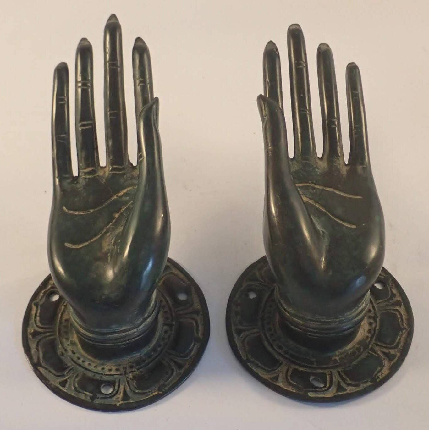 Ubud Glass – wholesale Decorative figurine – Solid Brass Buddha Mudra Hand Door Pull – Size #2 | Wall Hook, Towel, Key & Jewelry Hanger20