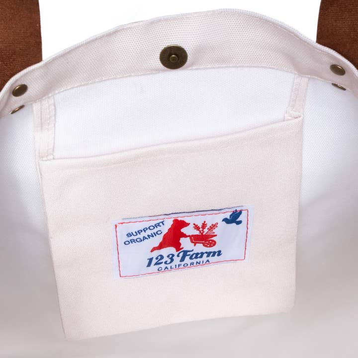 123 Farm - Wholesale Tote Bag - Women's - Leather Strap Tote Bag - Butterflies 16"x12.5"