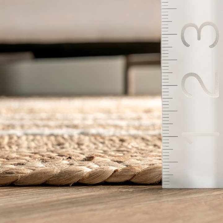 Ivory Elemore Geometric Jute Area Rug for wholesale on Faire