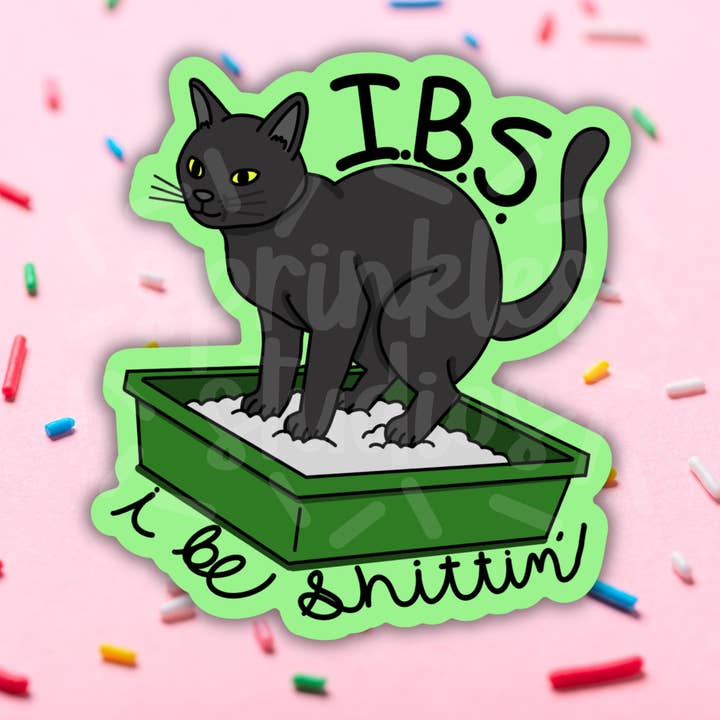 Sprinkles Studios - Wholesale Sticker - IBS Cat Vinyl Sticker