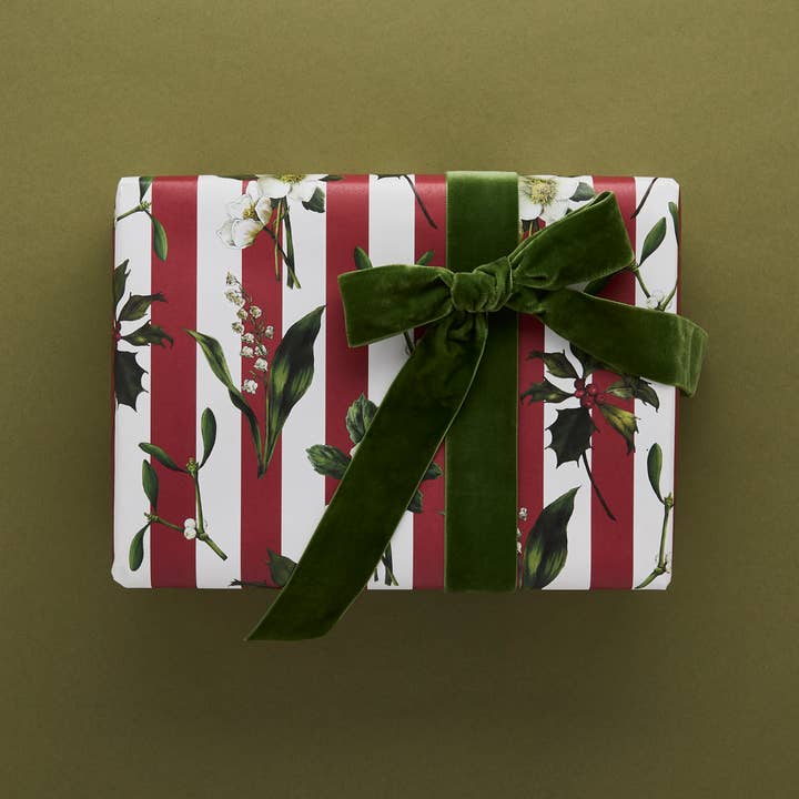 Catherine Lewis Design - Wholesale Flat Wrap - Carnivalesque - Red Stripe - Gift wrap1