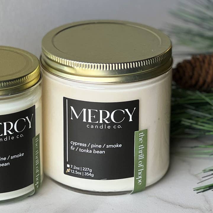 Mercy Candle Co. - Wholesale Jar/Filled Candle - The Thrill of Hope Signature Candle2