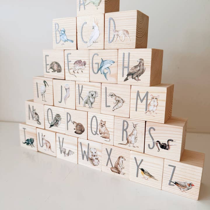 Timber Tinkers - Wholesale Blocks – Kids & baby - Australian Animal Wooden Alphabet Blocks2