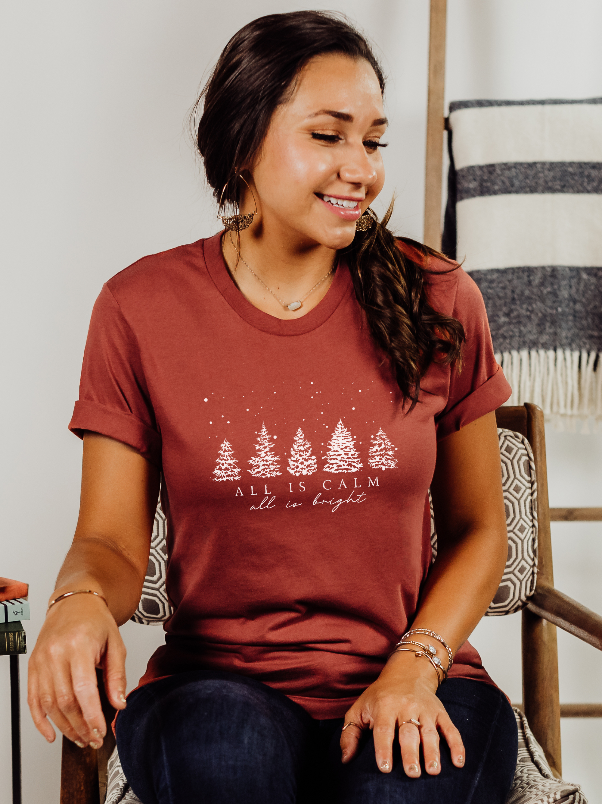 Scripted Pearl - Wholesale T-Shirt (Graphic) - Women's - Christian Tshirts, Christmas T Shirts, Silent Night8