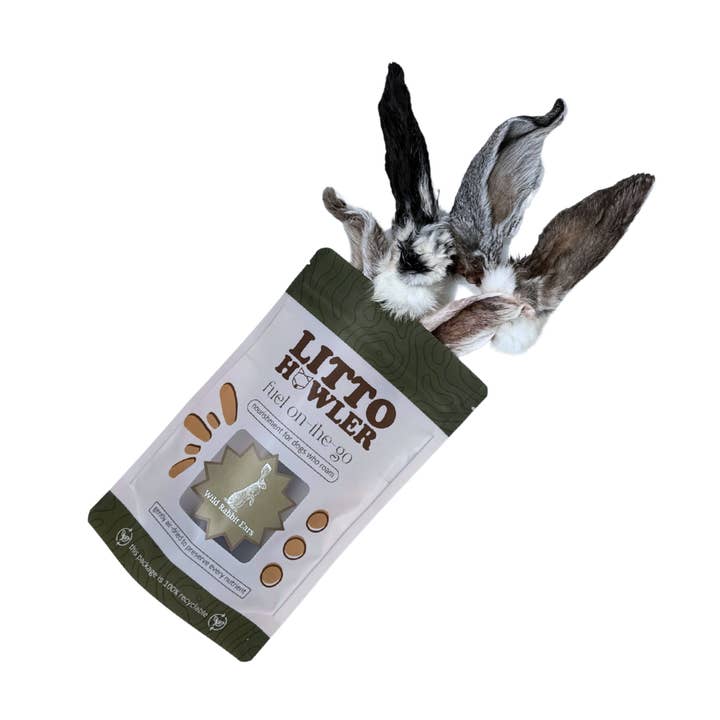 Litto Howler - Wholesale Pet Treats - Dog - Wild Rabbit Ears | 12 Count 0