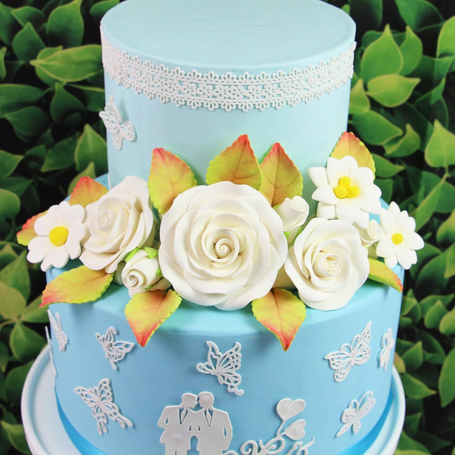 Global Sugar Art - Wholesale Craft Tool - Global Sugar Art Butterflies & Ribbon Silicone Lace Mat for Cake Decorating, by Global Sugar Art1