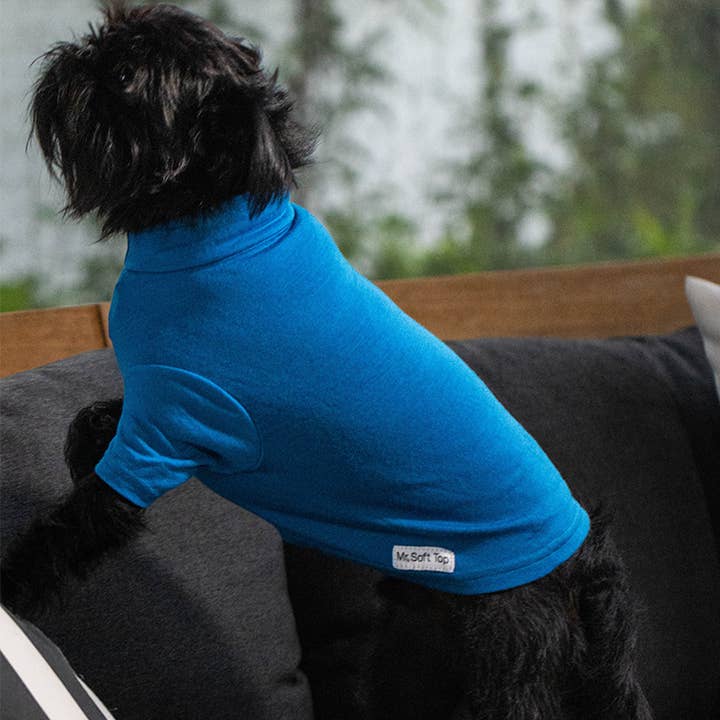 Kingfisher Blue Merino Tee for wholesale by Mr. Soft Top