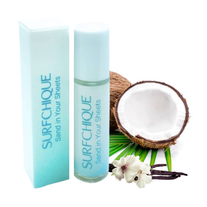 Perfume Oil - Sand in Your Sheets Tropical Beach Coconut/Vanilla with splash of Mango/Papaya for wholesale by SURFCHIQUE