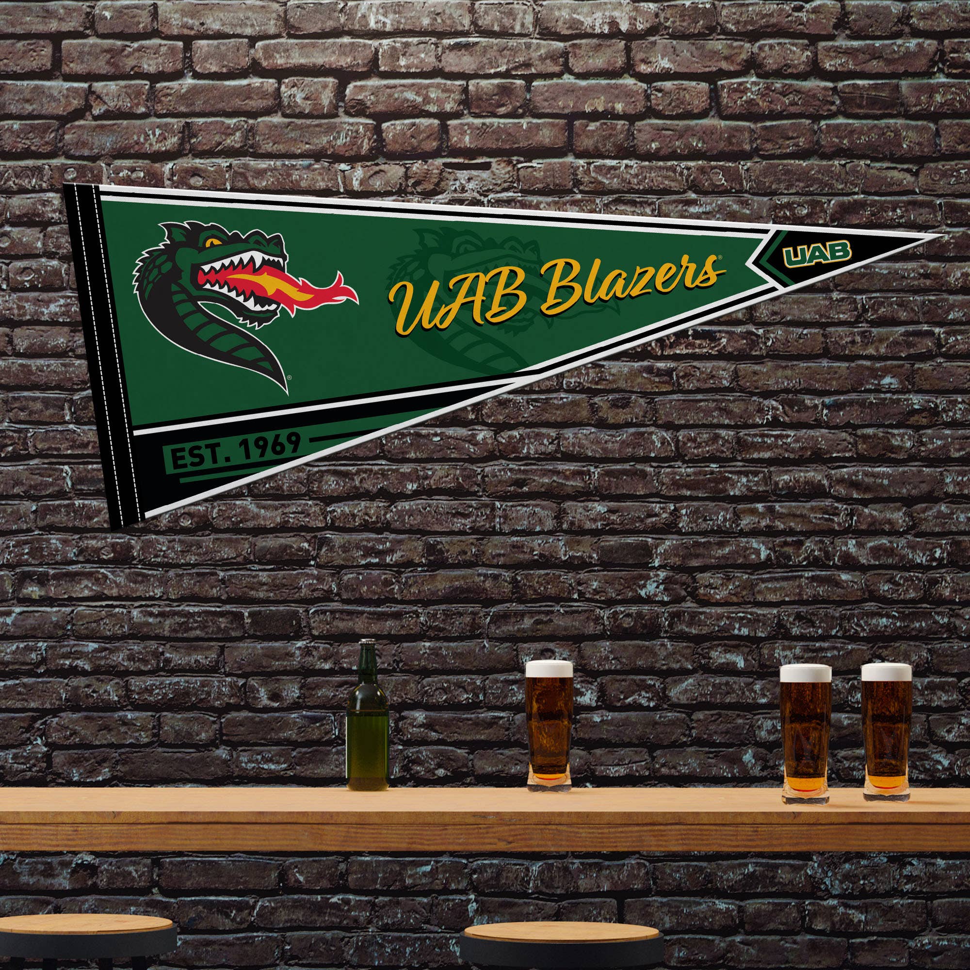 Rico Industries - Wholesale Flag - NCAA  Alabama-Birmingham Blazers - UAB  Design   Pennant1
