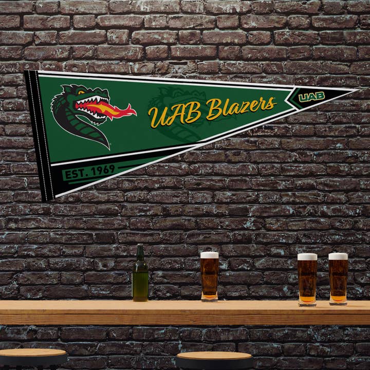 Rico Industries - Wholesale Flag - NCAA Alabama-Birmingham Blazers - UAB Design Pennant1