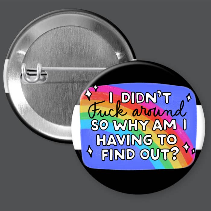 FAFO - Why Me? - 1.5" or 2.25", Pin or Magnet for wholesale by RebootRelics