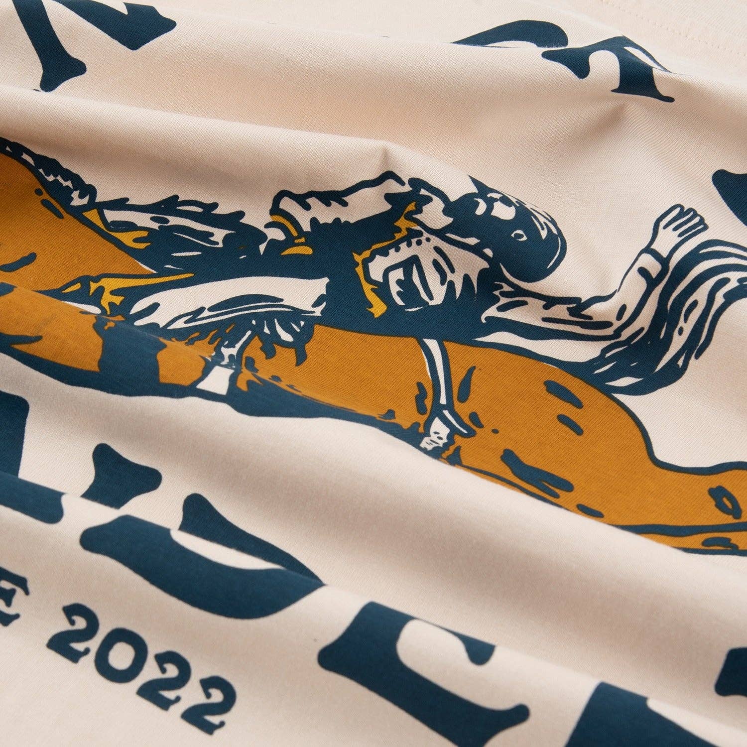 Out Yonder - Wholesale Screen Printed T-Shirt - Unisex - Eight Flat Boxy Tee (Natural)2