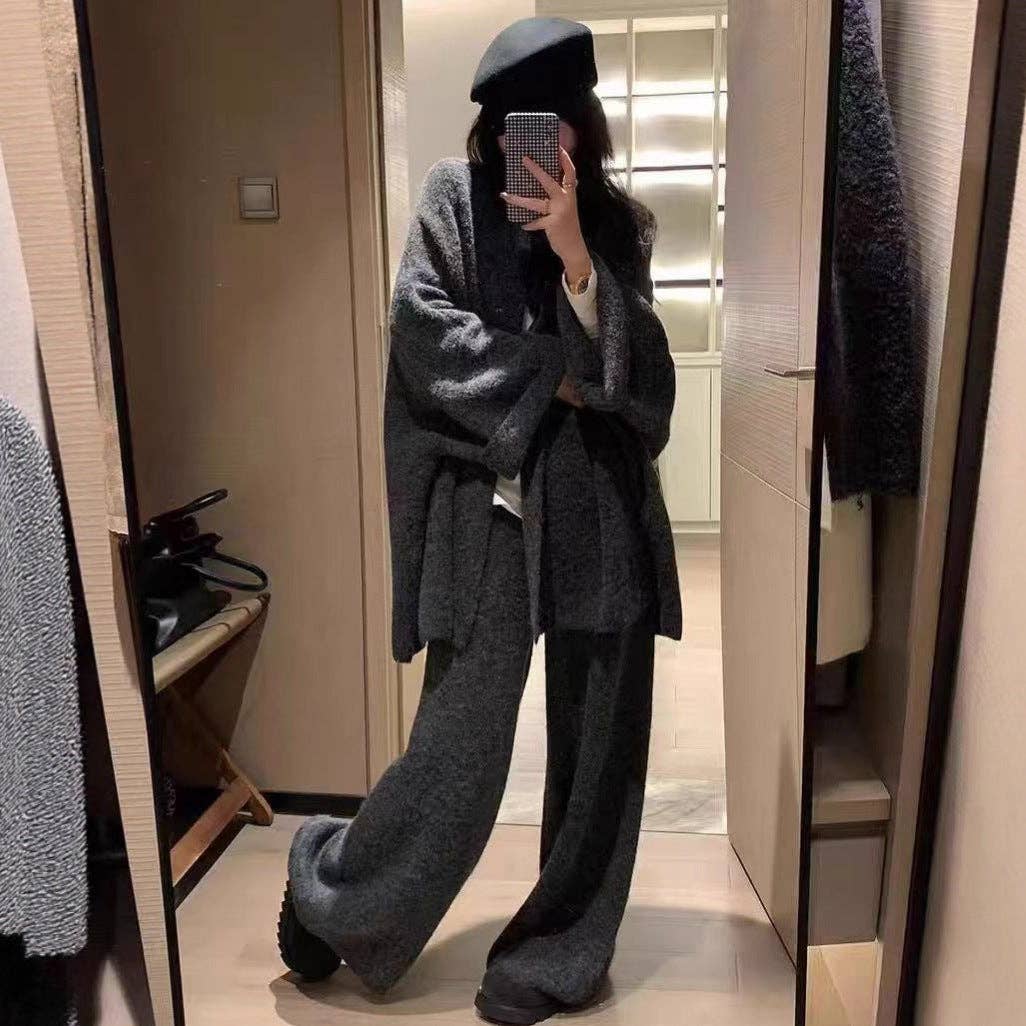 Marayn - Wholesale Lounge Set - Women's - 2025 Autumn Luxury Lounge Knit Set Chic Oversized Style0