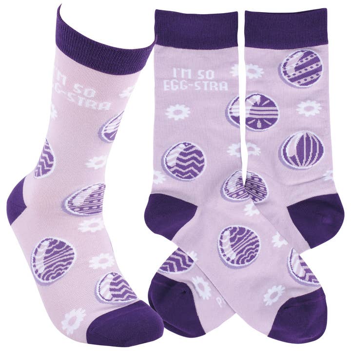 I'm So EggStra Socks for wholesale by Primitives by Kathy