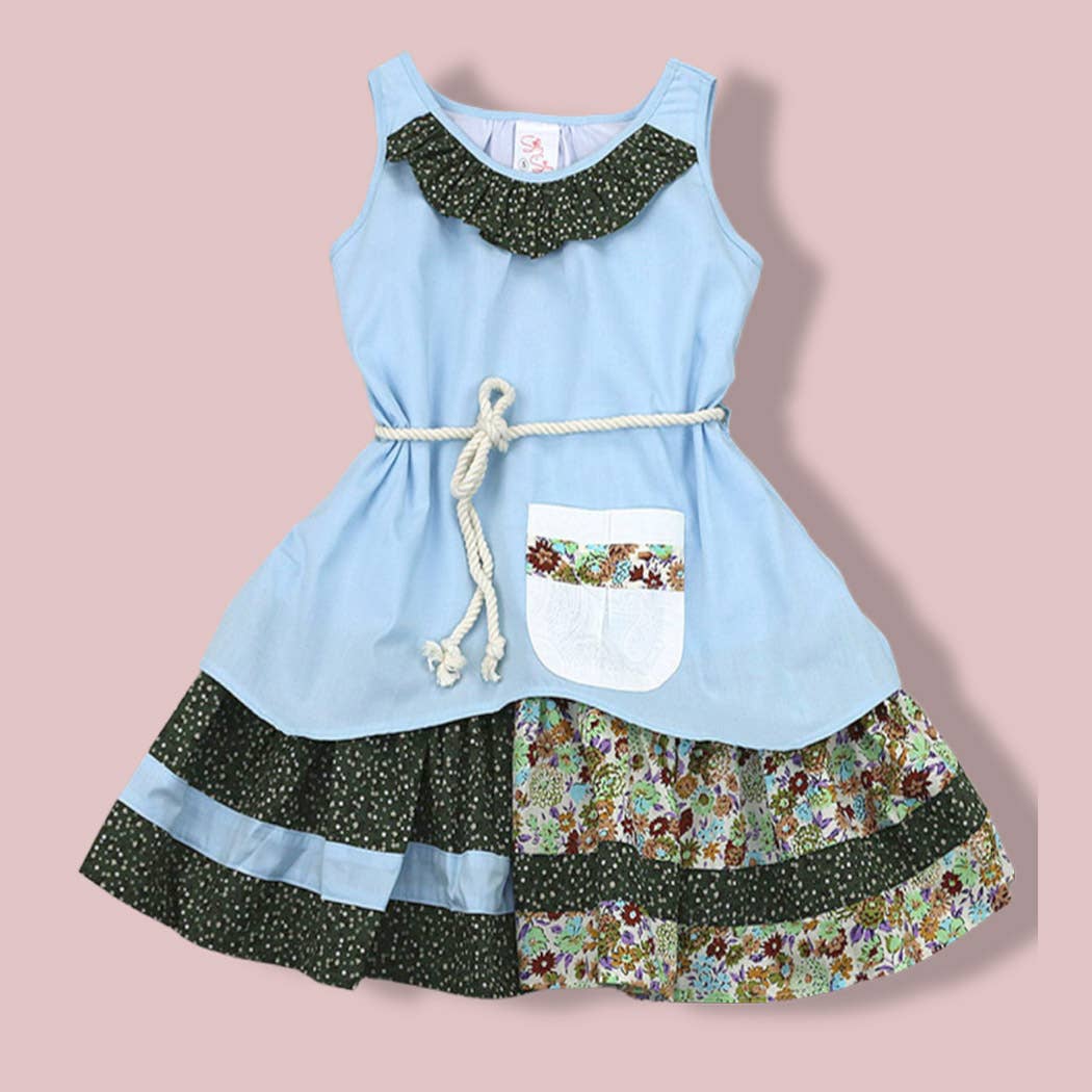 SISSYMINI – wholesale Dress – Kids – Toddlers & Girls Boho Patchwork-Layers Dress | 878-SS360