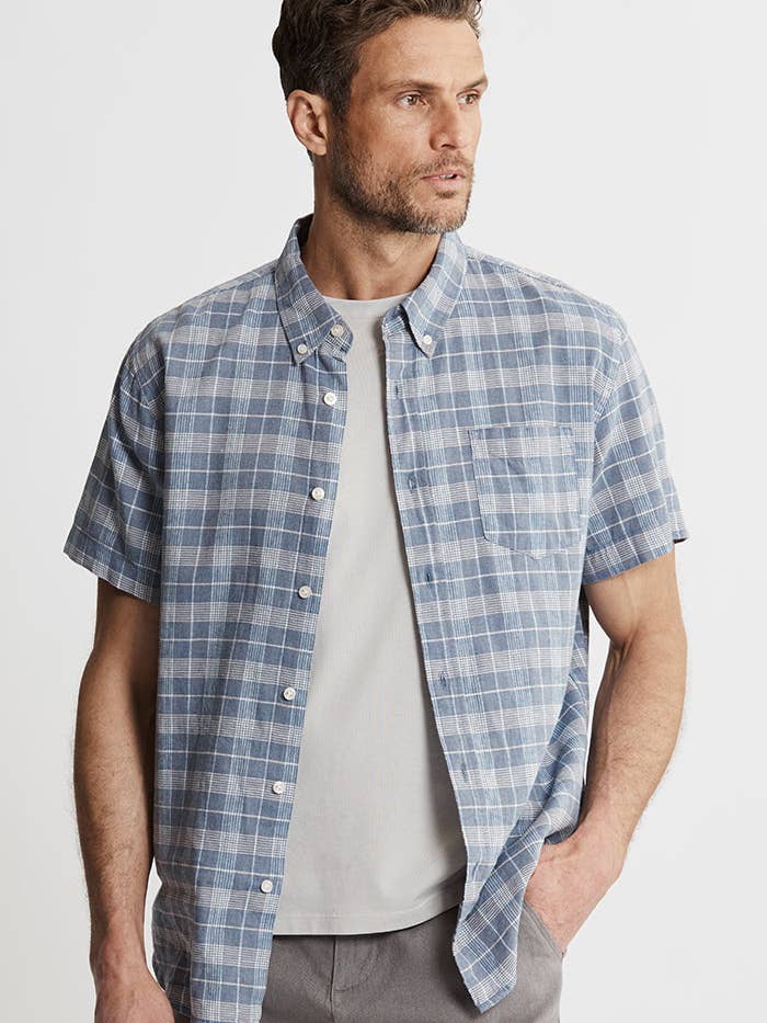 Cotton Linen Short Sleeve Shirt for wholesale by JACHS NY