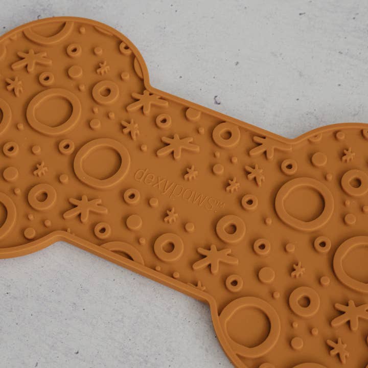 dexypaws - Wholesale Pet Food Mat - Dog - Brown Dog Bone Enrichment Licking Mat4