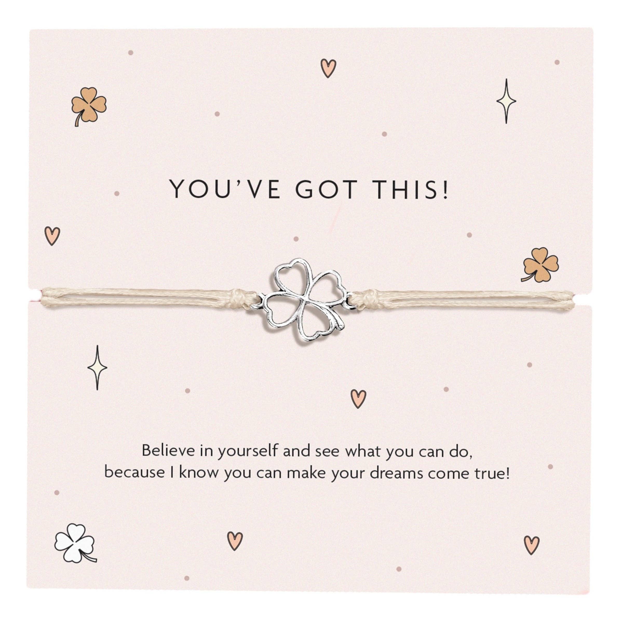 Letterbox Love Bracelets – wholesale Charm/dangle bracelet – You've Got This Bracelet - Four-Leaf Clover Charm Bracelet2