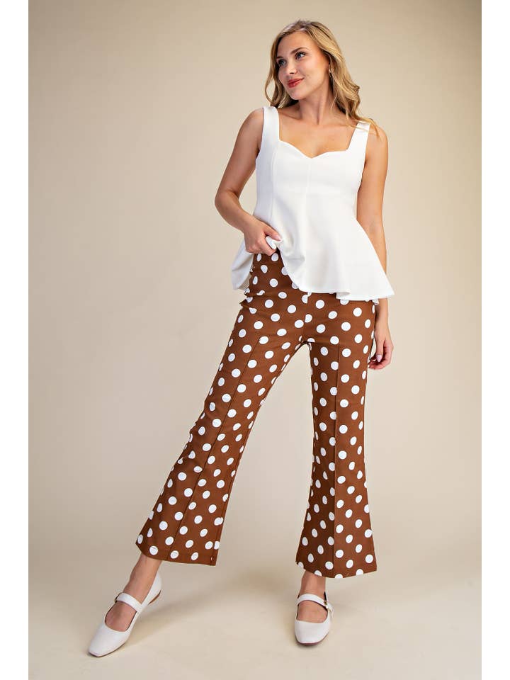 Glam - Wholesale Pants - Women's - Flare Crop Dot Pants9