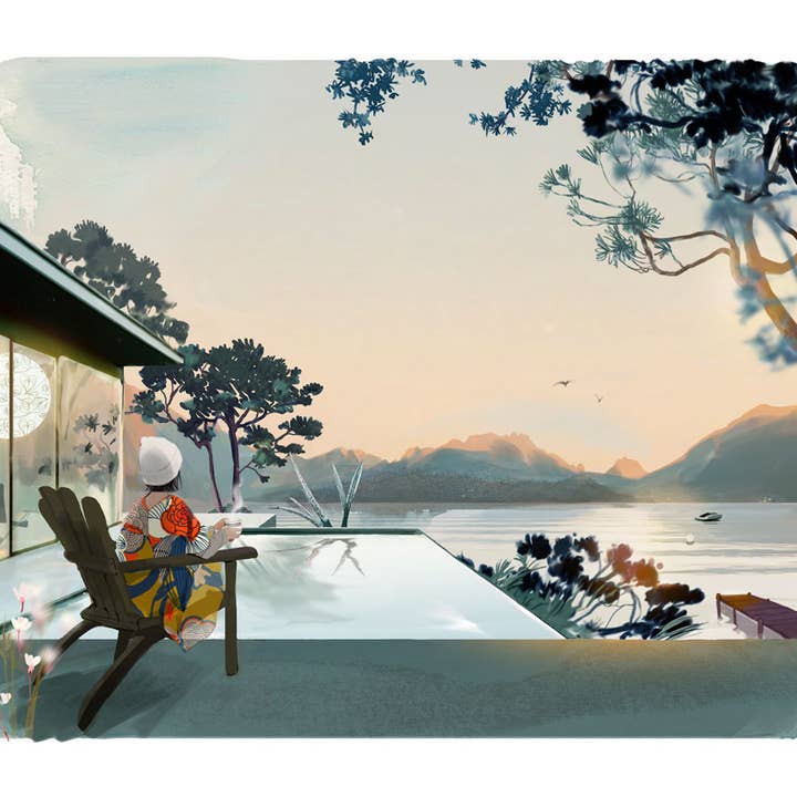 Tirage Fine Art - "Annecy" - Sophie Griotto pour la vente par Atelier Contemporain