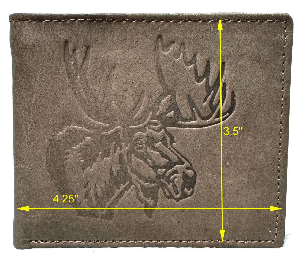 Marrón Cartera para hombre de piel de vacuno genuina #4503 de venta al por mayor en Faire4