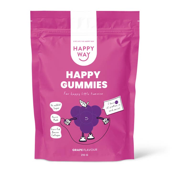 Grape Flavour Happy Gummies Mix 210g for wholesale by Happy Way
