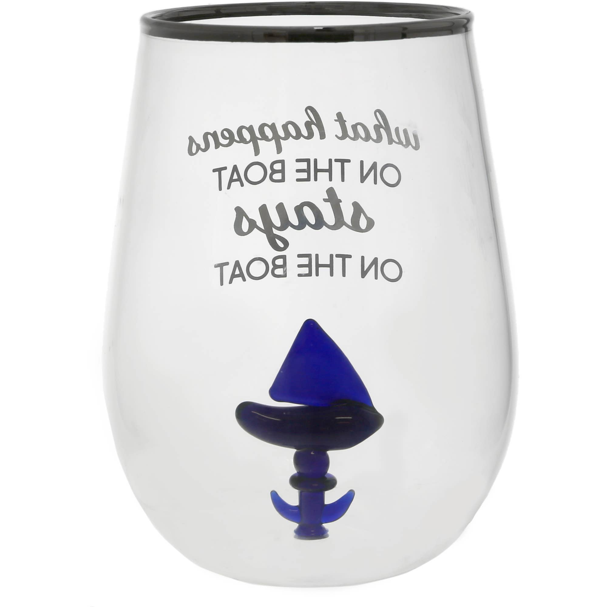 Pavilion - Wholesale Wine Glass - On The Boat - Sailboat - 19 oz. Stemless Wine Glass7