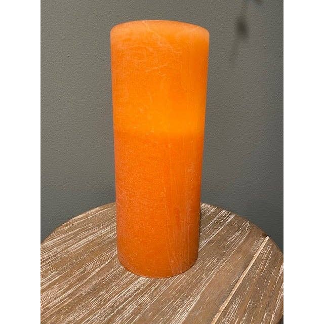 Pilar Artesano Illure de 4" x 10", Mandarina para venta al por mayor de Tremont Floral Supplies