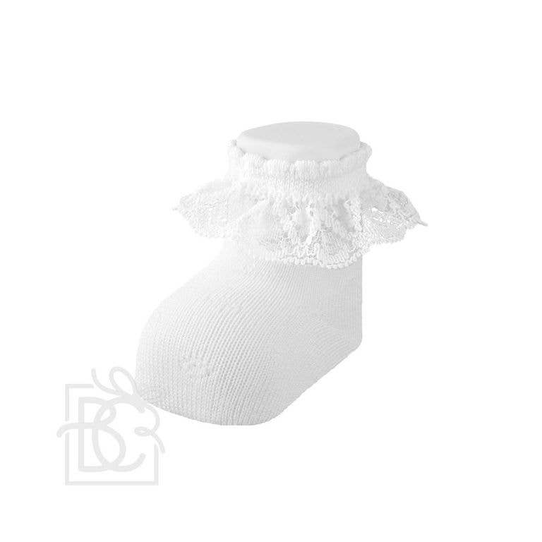 Carlomagno - Wholesale Socks - Baby - Scottish Yarn Lace Newborn Sock