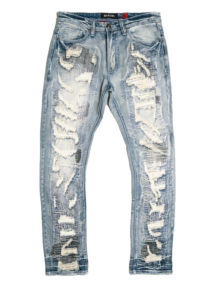 Jeans Parco M1917 - Lavaggio leggero per la vendita all'ingrosso da parte di Makobi