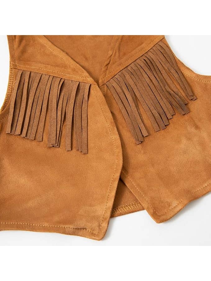 Fennco Styles - Vendita all'ingrosso Costume di carnevale - Bambini - Set Costume Cowgirl Marrone 4 pezzi