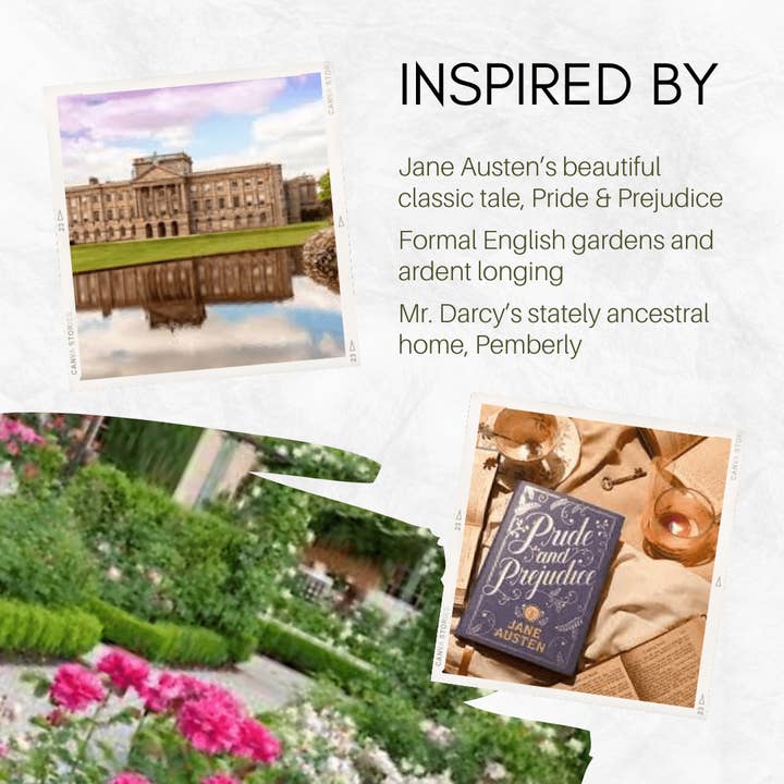 Fervor Candle Company - Wholesale Jar/filled candle - Gardens of Pemberley Book Lover Jane Austen Sparkling Candle1