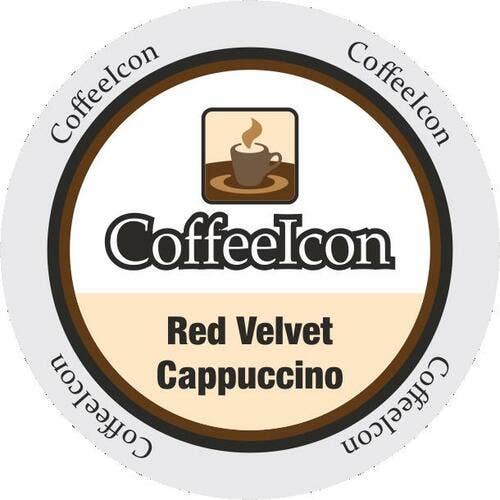 Coffeeicon röd sammet Cappuccino - 24ct för wholesale av Coffeeicon