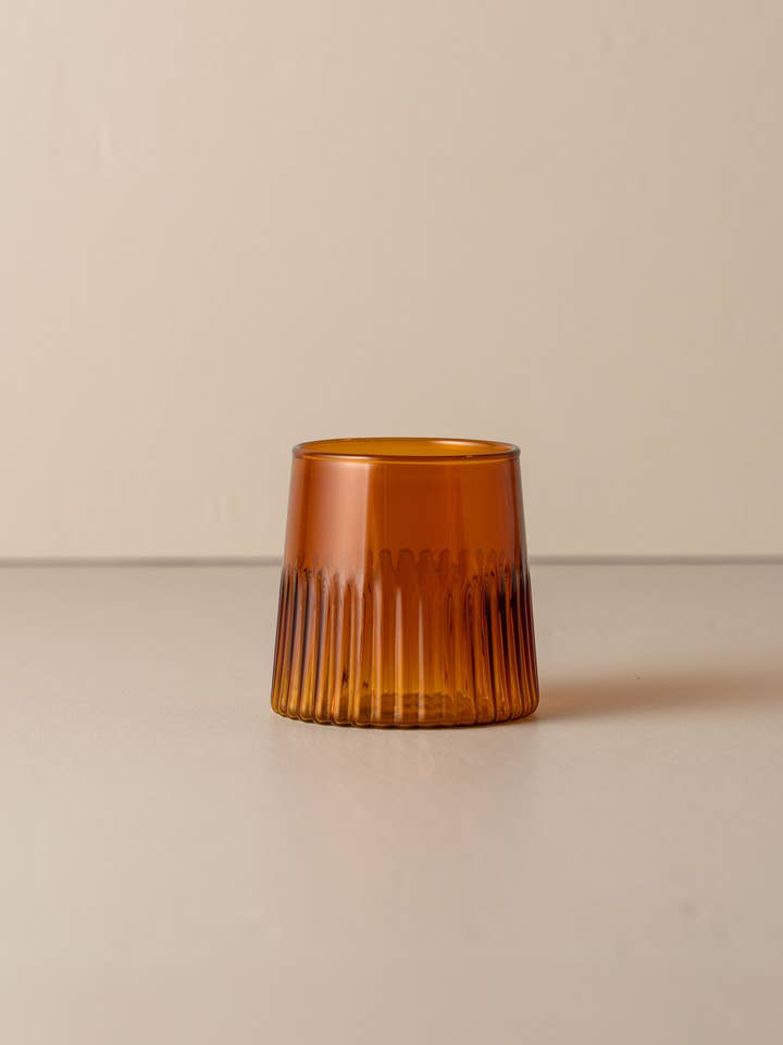 Kairos Medium Water Glass | Dark Amber | Set of 4 for wholesale by Saardé