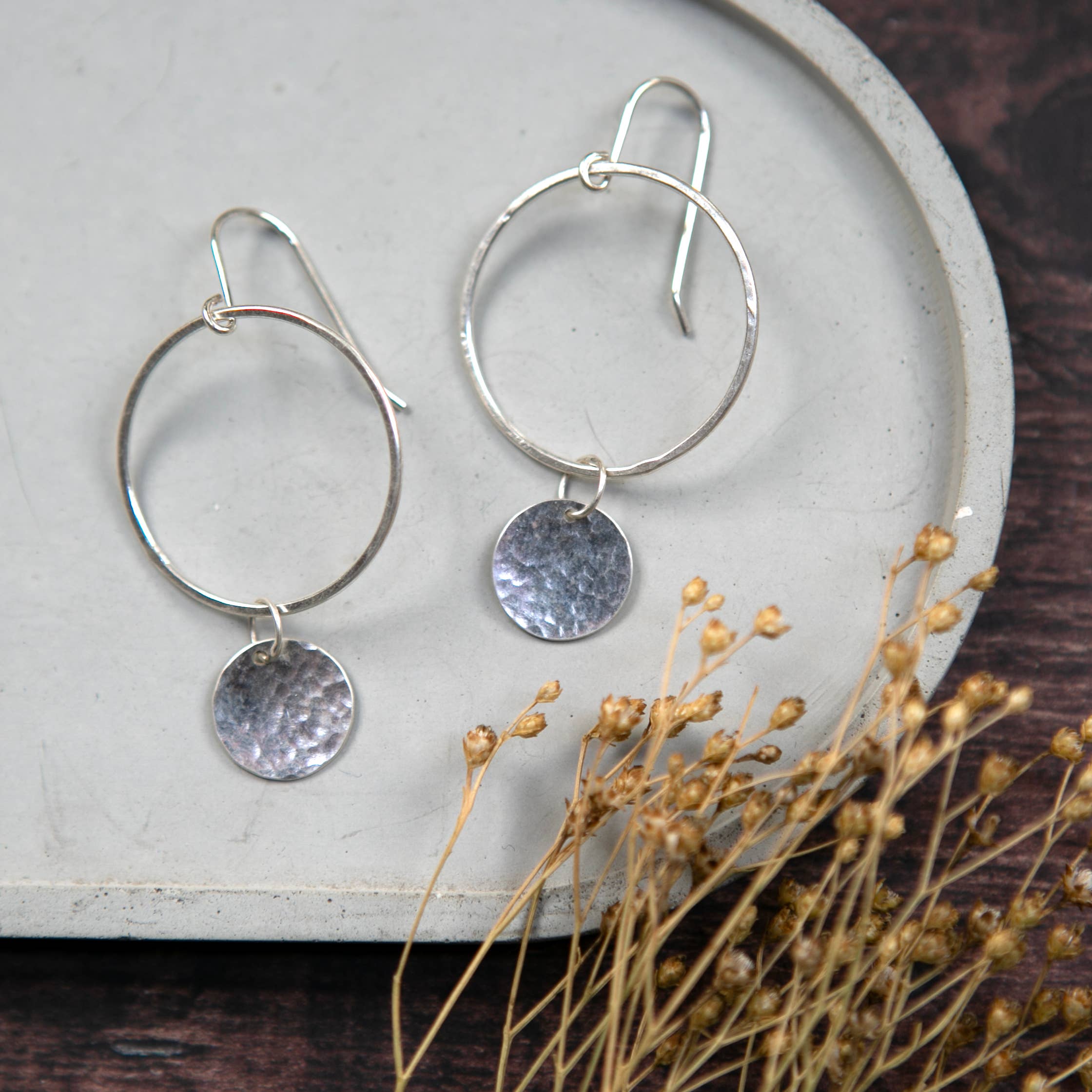 The Old Farmhouse Jewellery – wholesale Dangle earrings – Small Charm & Hoop Earrings, sterling silver, statement0