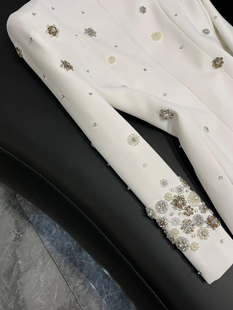 Sanyao Fashion - Wholesale Dress - Women's - SY381 Elegant Heavy Beaded Diamond Slim Fit Long Dress6