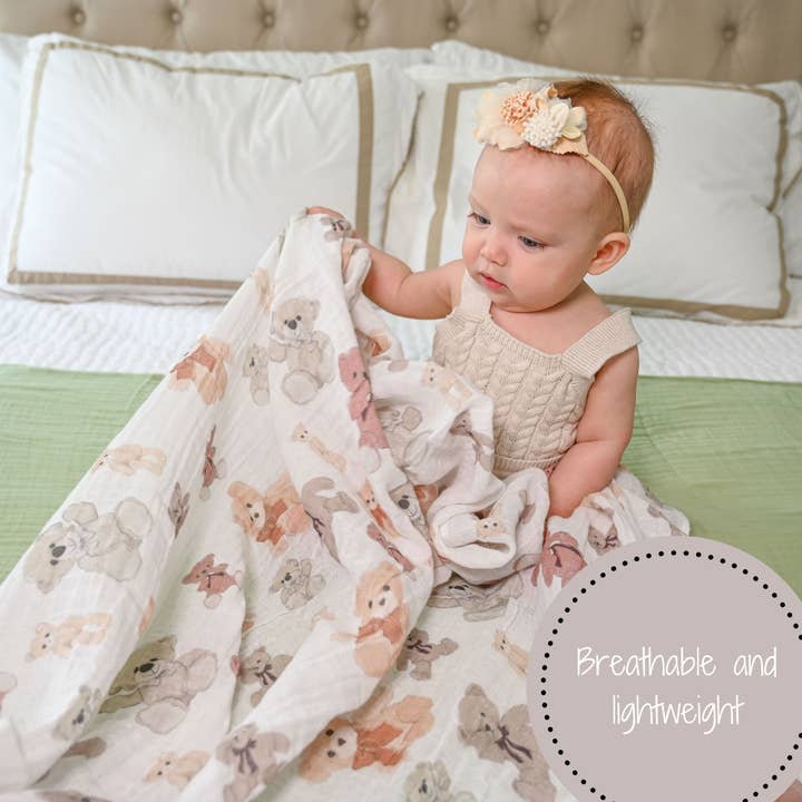 LollyBanks - Wholesale Swaddle - Baby - Bear Hugs Baby Swaddle Blanket