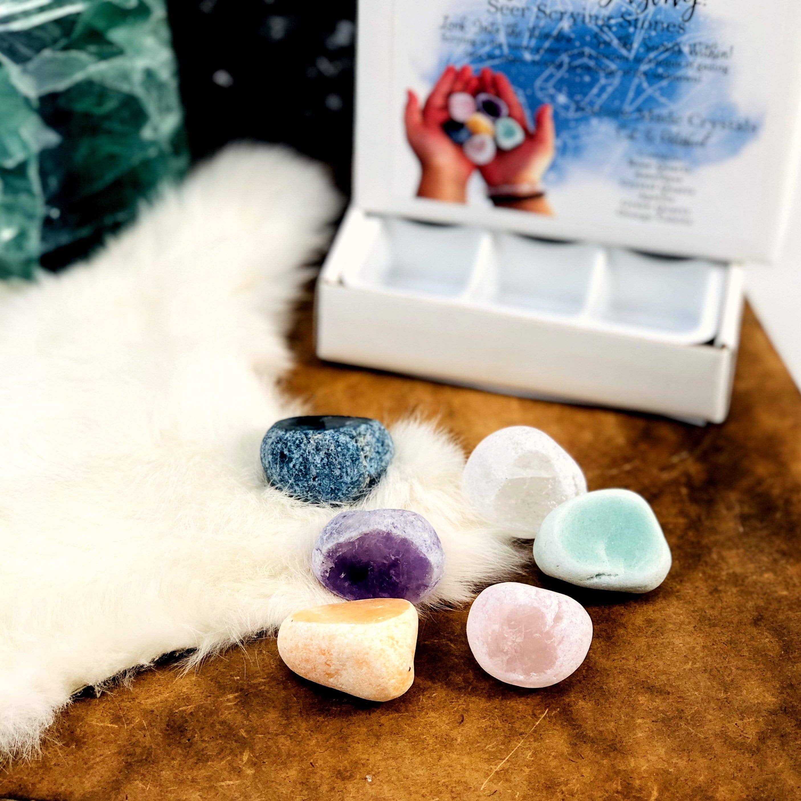 Rock Paradise - Wholesale Spiritual Stone/Crystal - Seer Stone Set Crystal Gazing Scrying - Set of 62
