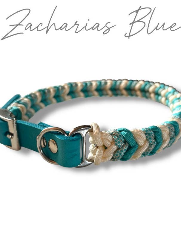 Halskæde ZACHARIAS BLUE - Længde 50 til 54 cm - Bredde 2 cm for engroshandel hos La boutique de M