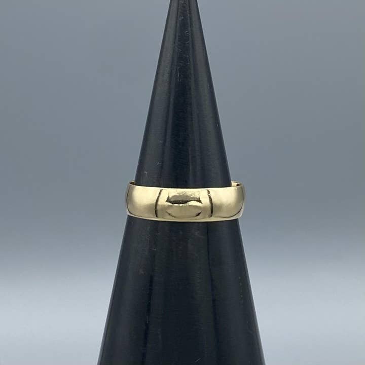 Gold 5mm Comfort Band for wholesale by Something Silver