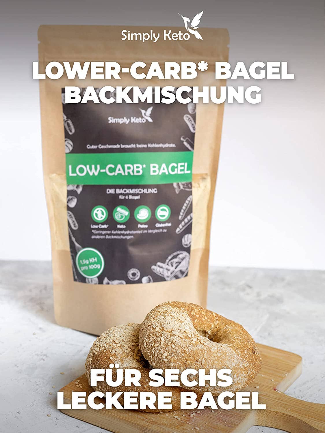 Simply Keto - Wholesale Cornbread Mix - Lower carb bagel mix baking mix8
